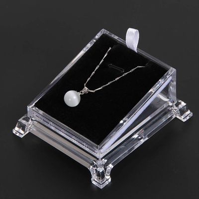 JF-XUAN Display Case Storage Organiser Rack Hanging Jewelry Organizer Box Acrylic Transparent Necklace Display Shelf Jewelry Holder Window Display Stand