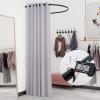 Madamera Clothing Store Fitting Room, Changing Room Used in Mall and Office, U-Dressing Room for Privacy Protection and Room Divider, Including Shading Curtain, Hanging Rod and Hook Up (Grey) view 3