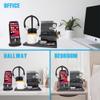 Gift for Men Nightstand Organizer with Headphone Stand & Rotating Phone Stand, Stylish Headphone Holder to Keep Desk Accessories for Men Organized, Unique Dad Birthday Gift, Gifts for Boyfriend view 2