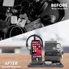 Gift for Men Nightstand Organizer with Headphone Stand & Rotating Phone Stand, Stylish Headphone Holder to Keep Desk Accessories for Men Organized, Unique Dad Birthday Gift, Gifts for Boyfriend view 3
