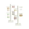 FAUUCHE JF-Xuan Display Case Storage Organiser Rack Hanging Jewelry Organizer Box Earring Storage Rack Necklace Hanger Simple Jewelry Display Stand White Paint Matte view 1