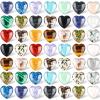 Nuenen 72 Pcs Natural Heart Shaped Crystal Stone 0.8 Inch Worry Stone Bulk Heart Palm Pocket Healing Carved Love Mini Gemstone Decor for Valentines Witchcraft Meditation view 1