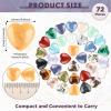 Nuenen 72 Pcs Natural Heart Shaped Crystal Stone 0.8 Inch Worry Stone Bulk Heart Palm Pocket Healing Carved Love Mini Gemstone Decor for Valentines Witchcraft Meditation view 2