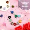 Nuenen 72 Pcs Natural Heart Shaped Crystal Stone 0.8 Inch Worry Stone Bulk Heart Palm Pocket Healing Carved Love Mini Gemstone Decor for Valentines Witchcraft Meditation view 3