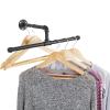 DONGYUE Clothes Hanger, 19 Inch Industrial Pipe Wall Mount Garment Rack, Space Saving Heavy Duty Clothes Hanger, Removable Clothes Hanger, Versatile Rod for Closet Storage -2 Colors (Color : Bronze) view 3