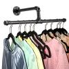 DONGYUE Clothes Hanger, 19 Inch Industrial Pipe Wall Mount Garment Rack, Space Saving Heavy Duty Clothes Hanger, Removable Clothes Hanger, Versatile Rod for Closet Storage -2 Colors (Color : Bronze) view 4