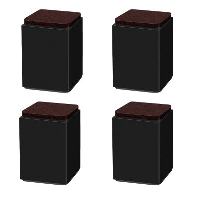 LUOFDCLDDD Furniture Legs4Pcs Carbon Steel Heightenedniture Legs,Sofas/Tables/Chairs and Otherniture Support Cushions,Square Sofa Legs,With Self-Adhesive Surfaces & Floor Protectors Included/Black/4*