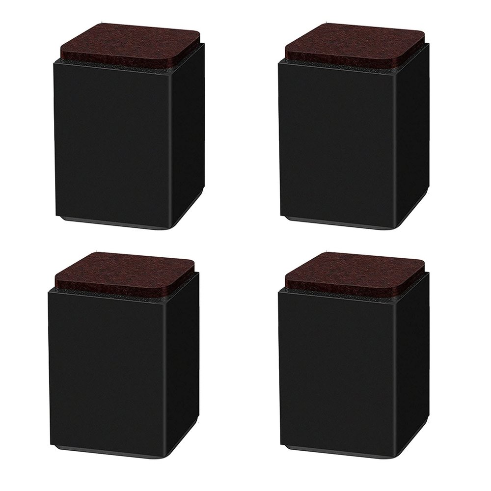 LUOFDCLDDD Furniture Legs4Pcs Carbon Steel Heightenedniture Legs,Sofas/Tables/Chairs and Otherniture Support Cushions,Square Sofa Legs,With Self-Adhesive Surfaces & Floor Protectors Included/Black/4*