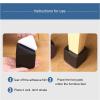 LUOFDCLDDD Furniture Legs4Pcs Carbon Steel Heightenedniture Legs,Sofas/Tables/Chairs and Otherniture Support Cushions,Square Sofa Legs,With Self-Adhesive Surfaces & Floor Protectors Included/Black/4* view 4