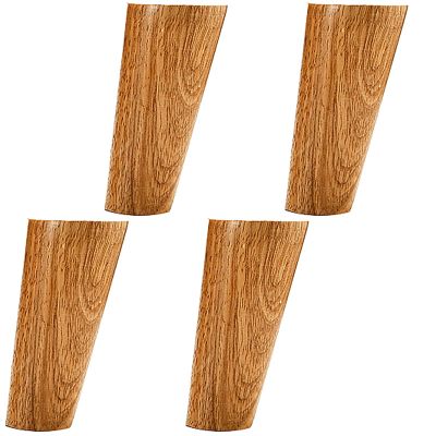 LUOFDCLDDD Furniture Legs4Pcs Heightniture Legs Tapered Wooden Sofa Legs Reliable Natural Solid Wood Cabinets Feets with Mounting Plate, Screws, Anti-Slip Mats for Sofa Table Chair Tea Cabinet Angle/
