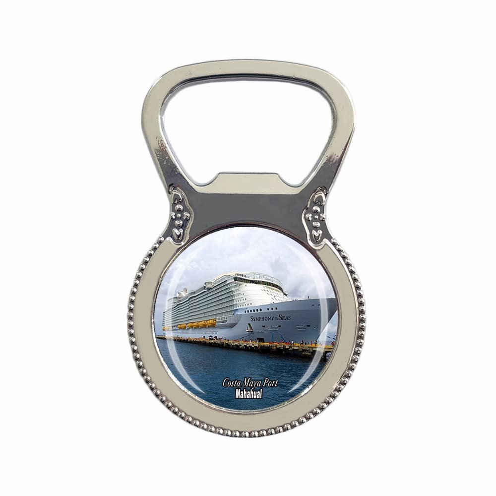 Costa Maya Port Mahahual Mexico Fridge Magnet Bottle Opener Tourist Souvenir Gift Collection Refrigerator Magnetic Sticker