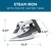 Commercial Care Clothing Steam Iron, 1800 Watts Steamer for Clothes, Ceramic Coated Soleplate, Vertical Steaming, Self-Cleaning Portable Iron, 10.8-Ounce Water Tank Capacity, CCSI1000, Black view 2