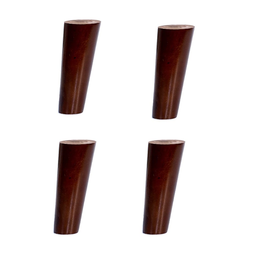 LUOFDCLDDD Furniture Legs4 Pieces of Eucalyptusniture Legs,Oblique Tapered Sofa Legs,Table Legs,Suitable for Dresser,Coffee Table,End Table,Walnut Color,With Mounting Plate,Screw Protection Pad/25Cm/