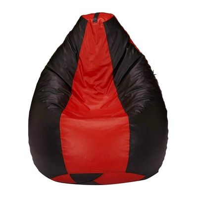 Bean Bag Cover Recliner Bean Bag Cover Organizing Storage Water Resistant Furniture for Kids and Adults Color Red & Black Size XXXL ( 46 X 28 ) Inches