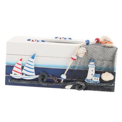 1pc Box Rustic Paper Towel Holder Retro Decor Nautical Gifts Beach Home Decor Home Desktop Decoration Decor for Home Vintage Decor Wooden Cars Wooden Decor Container Antique