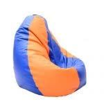 Bean Bag Cover Recliner Bean Bag Cover Organizing Storage Water Resistant Furniture for Kids and Adults Color Orange & Blue Size XXL (42 x 24) Inches