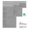 American Soft Linen Salem Turkish Bath Towel Set, 100% Cotton 600 GSM 6 Piece Towels for Bathroom, 2 Bath Towels 2 Hand Towels 2 Washcloths, Light Grey view 4
