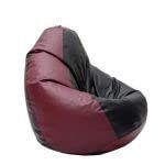 Bean Bag Cover Recliner Bean Bag Cover Organizing Storage Water Resistant Furniture for Kids and Adults Color Brown & Black Size XXXL ( 46 X 28 ) Inches