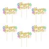 TOYANDONA 6pcs Easter Cake Decorations Dessert Toppers for Easter Day Fun Party Cake Decor Great Photography Props for Memorable Celebrations view 1