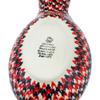 Polmedia Polish Pottery Spoon Rest - Red Houndstooth Pattern Handmade in Boleslawiec Poland by Ceramika Artystyczna + Certificate of Authenticity view 4