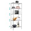 BNSPLY 5 Tier Wire Shelving Unit, Adjustable Wire Rack Shelving, Changeable Metal Wire Storage Shelves for Kitchen, Laundry, Bathroom, Balcony, Pantry (11.4" D x 21.3" W x 59" H, Silver) view 1