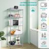 BNSPLY 5 Tier Wire Shelving Unit, Adjustable Wire Rack Shelving, Changeable Metal Wire Storage Shelves for Kitchen, Laundry, Bathroom, Balcony, Pantry (11.4" D x 21.3" W x 59" H, Silver) view 3