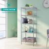 BNSPLY 5 Tier Wire Shelving Unit, Adjustable Wire Rack Shelving, Changeable Metal Wire Storage Shelves for Kitchen, Laundry, Bathroom, Balcony, Pantry (11.4" D x 21.3" W x 59" H, Silver) view 4