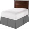Devi Bedding 600 TC 100% Egyptian Cotton Coziest 11-Piece Bed-in-a-Bag Comforter Includes Duvet Cover, Bed Skirt, Bed Runner, Boby Pillow Cover, 14" Deep Pocket Solid Gray Twin Size view 2