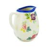 Polmedia Polish Pottery Creamer - Vintage Rose Pattern Handmade in Boleslawiec Poland + Certificate of Authenticity view 2