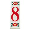 Number 8 in Red Design made in Poland view 2