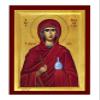 Saint Anastasia icon, Handmade Greek Orthodox icon of St Anastasia of Sirmium, Byzantine Art wall Hanging icon Wood Plaque, Religious Gift 7x10cm view 2