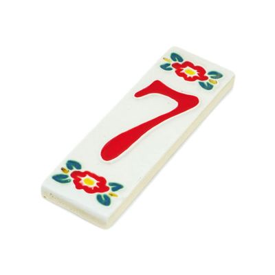 Number 7 in Red Design made in Poland