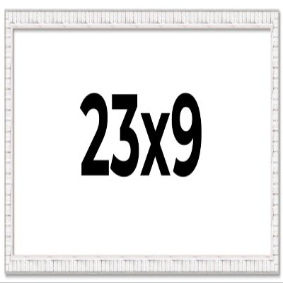 23x9 Frame White Distressed Solid Wood Picture Frame Width 0.75 Inches | Interior Depth 0.5 Inches | Kingsley White Frame Complete with UV Acrylic, Foam Board Backing & Hanging Hardware