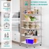 BNSPLY 6 Tier Corner Wire Shelving Unit, Adjustable Metal Storage Rack, Mobile Corner Wire Shelves for Kitchen, Laundry, Bathroom, Pantry, Closet Organization (26.7" D x 26.7" W x 71" H, Chrome) view 3