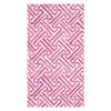 Caspari Fretwork Paper Guest Towel Napkins in Fuchsia, Two Packs of 15 view 1