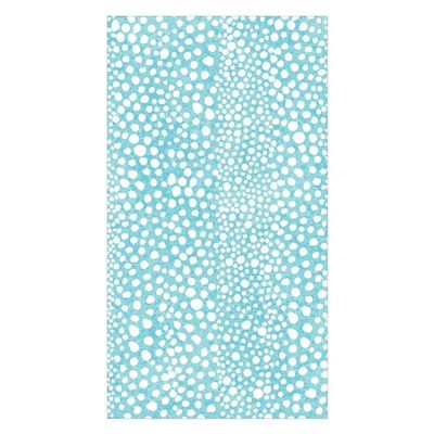 Caspari Pebble Paper Linen Guest Towels Napkins in Seafoam, Two Packs of 12