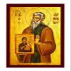 Saint Lawrence icon, Handmade Greek Orthodox icon of St Lawrence, Byzantine Art wall Hanging icon on Wood Plaque, Religious Decor 7x10cm view 2