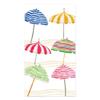 Caspari Beach Umbrellas Paper Guest Towel Napkins, Two Packs of 15 view 1