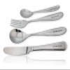 Valtcan Titanium Grade 1 Dinnerware 4 Piece Set Fork Spoon Knife Teaspoon Kitchen Flatware Long Dinner Full Size Silverware Utensils view 1