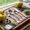 Valtcan Titanium Grade 1 Dinnerware 4 Piece Set Fork Spoon Knife Teaspoon Kitchen Flatware Long Dinner Full Size Silverware Utensils view 2