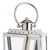 MY SWANKY HOME Elegant Tall Faceted Silver Nautical Candle Lantern Chrome Outdoor Safe Handle view 3