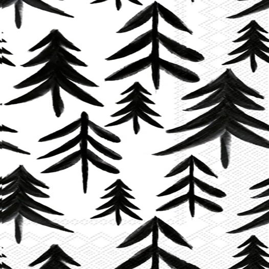 Boston International IHR 3-Ply Guest Towel Buffet Winter Holiday Christmas Paper Napkins, 16-Count, Trees Pattern