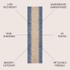 JONATHAN Y Modern Strie' Indoor Outdoor Runner Rug 2X10 Blue/Beige, Tavira for Backyard, Patio, Porch, Easy-Cleaning, High Traffic, Pet-Friendly, Non-Shedding (SMB113A-210) view 2