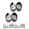QCAA Heavy Duty Solid Metal Closet Rod Socket Set, 1-3/8'', Satin Nickel, 2 Pair, Made In Taiwan view 1