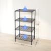 BNSPLY 4 Tier Wire Shelving Unit, Height Adjustable Wire Shelves with NSF Certified, Metal Storage Rack Shelf Unit for Kitchen, Laundry, Bathroom, Pantry, Closet (12" D x 19.7" W x 31.5" H, Black) view 3