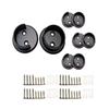 QCAA Heavy Duty Solid Metal Closet Rod Socket Set, 1-3/8'', Matte Black, 4 Pair, Made In Taiwan view 1