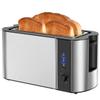 10'' Long Slot 2 Slice Stainless Steel Toaster, 4 Slice, Warming Rack & 6 Shade Settings, Defrost/Reheat/Cancel, For Croissants & Bread (Silver) view 1