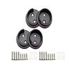 QCAA Heavy Duty Solid Metal Closet Rod Socket Set, 1-3/8'', Matte Black, 2 Pair, Made In Taiwan view 1