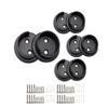 QCAA Heavy Duty Solid Metal Closet Rod Socket Set, 1-3/8'', Oil-Rubbed Bronze, 4 Pair, Made In Taiwan view 1