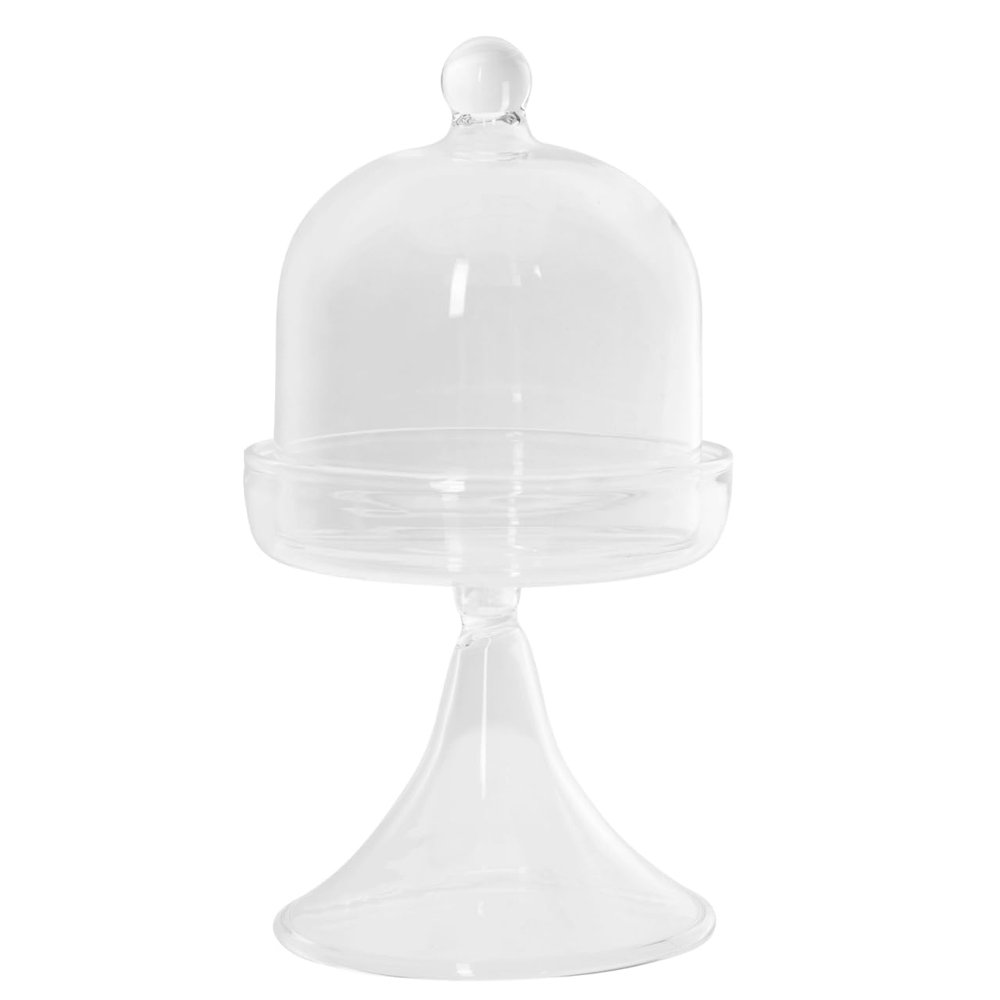 1set Transparent Dessert Tray with Handle Decorative Cake Plate for Household Use Dustproof Cover for Cake and Pastry Multi-Function Food Storage Accessory